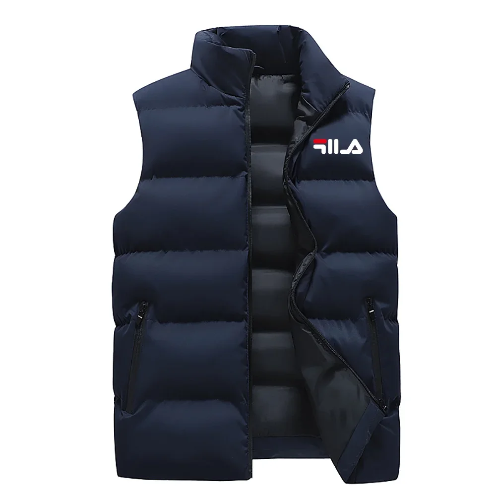 New men's waistcoat winter collar down cotton vest casual thick coat warm sleeveless cotton-padded gown