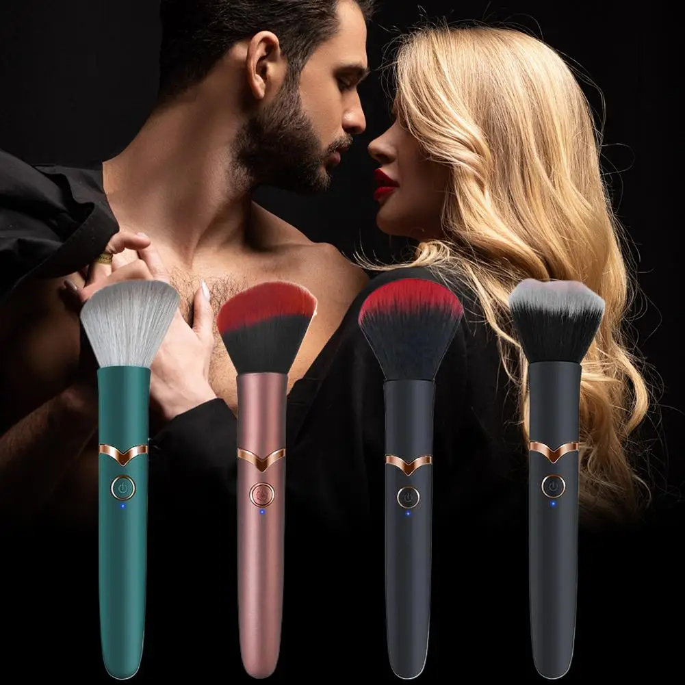 Elektrischer Kosmetikpinsel, Foundation, Rouge, lose Puderpinsel, Werkzeuge, multifunktionale Vibration, wiederaufladbare Gesichts-Make-up-Pinsel