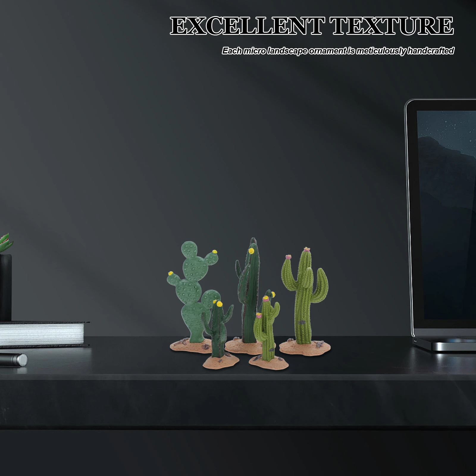 

5 Pcs Cactus nament Artificial Figurines Decorative Plants Simulation Office Desktop Decor Simulated Crafts