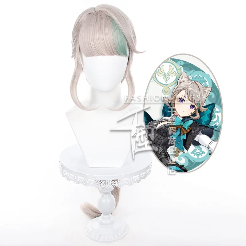 

Парик для косплея Genshin Impact Lynette, парик для косплея Lynette, длинные термостойкие синтетические парики, фотохэллоуин