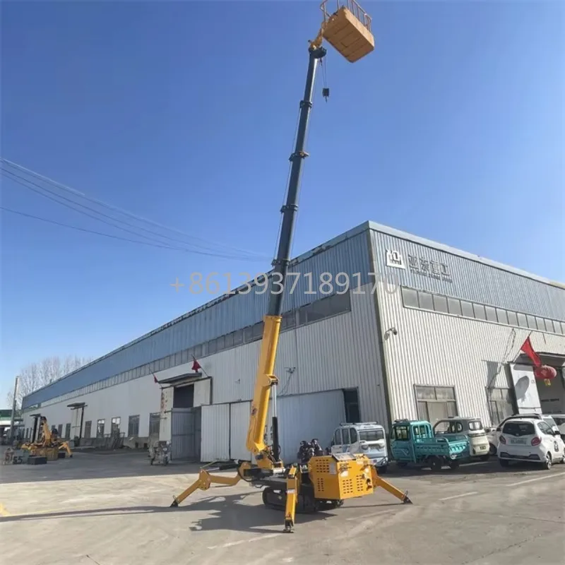 رافعة عنكبوت صغيرة 3 طن زاحفة ذاتية الدفع هيدروليكية تلسكوبية ذراع لاسلكي للتحكم عن بعد شهادة CE #2