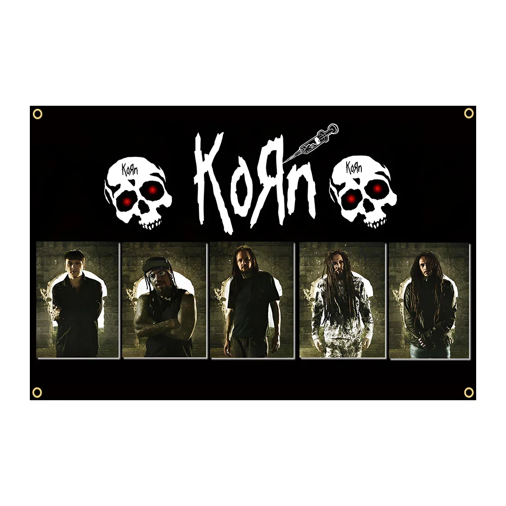 3Jflag  90x150cm Korn Music Band flag Heavy metal pop singer rock Interior decoration banner