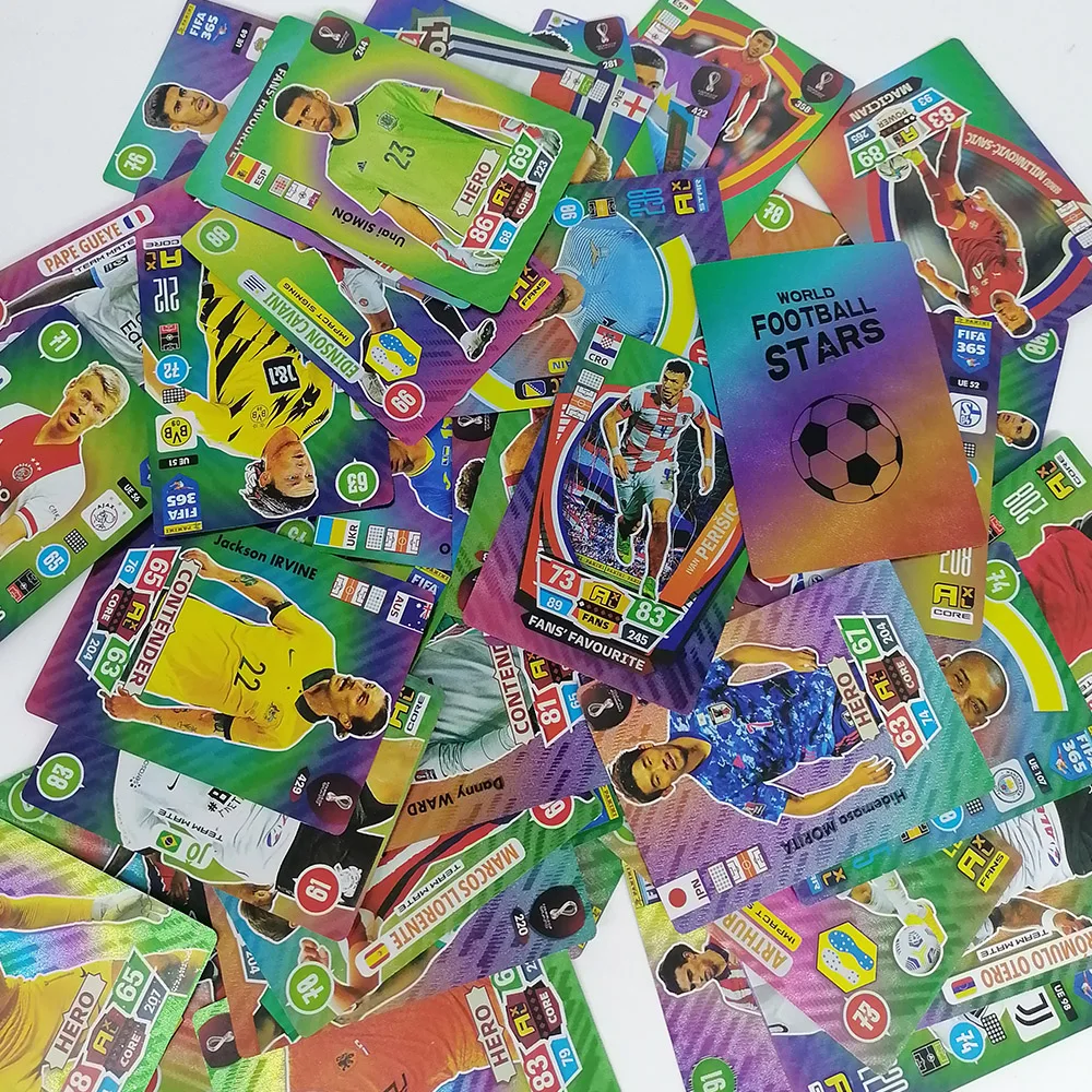 Football Cards FIFA Soccer Card World Cup Fans Star Sports Card Colorful Collectible TCG Board Game Kids Birthday Gifts 55pcs