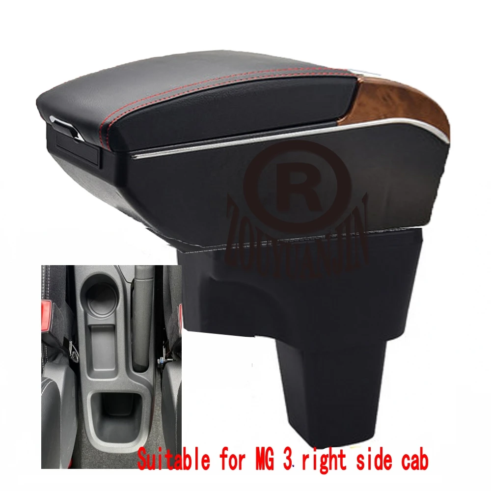 For Morris Garages MG MG3 Armrest Box Interior Parts Car Center Console Arm Storage Elbow Rest with USB Right-Hand Drive