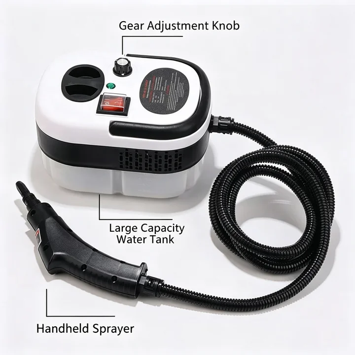 Aparat de Curățat cu Abur Steam Cleaner cu Accesorii, Dezinfectare fără Chimicale