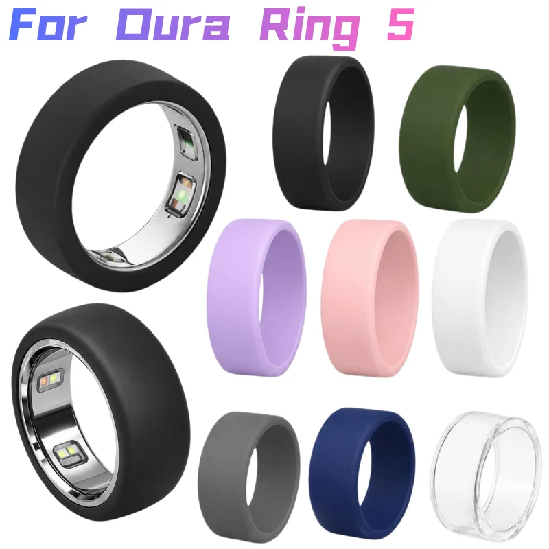 Anti-scratch Silicone Case For Oura Ring Gen 5 Cover Soft Rubber Silicone Rings Wide Plain Band Unisex Comfort Finger Jewelry