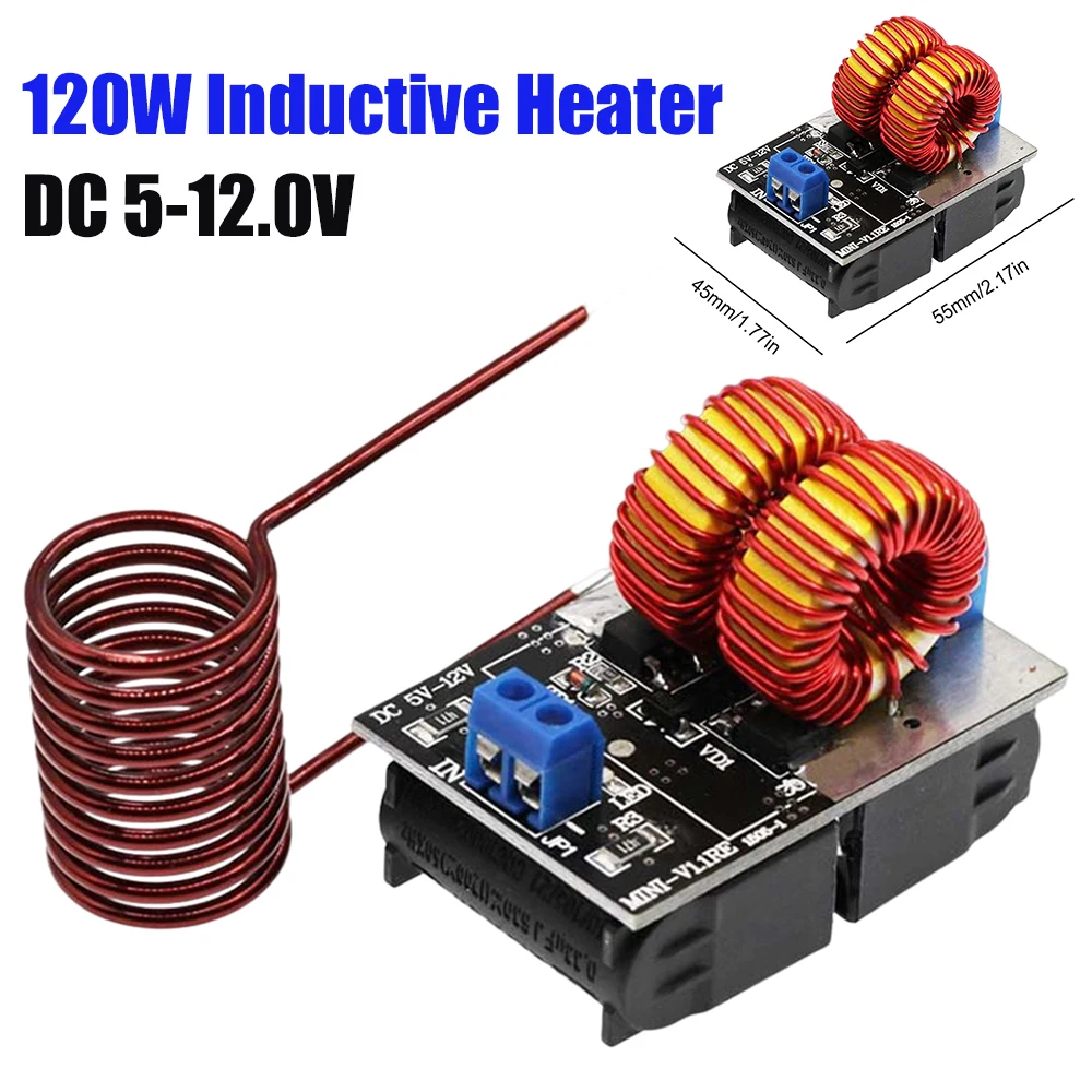 120W DC 5-12.0V Input Voltage Mini ZVS Heating Machine Induction Heater High Frequency Power Supply Module