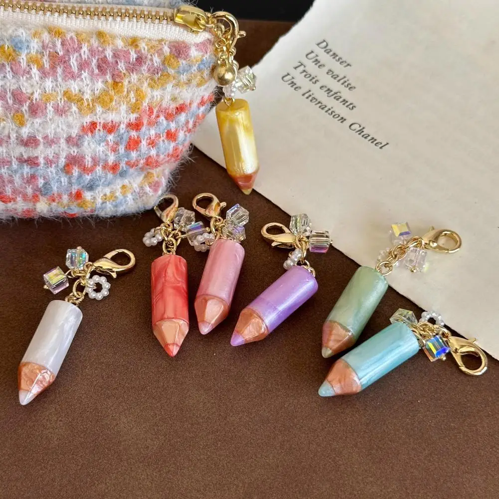 Dopamine Pencil Keychain Mini Pencil Bag Charm Lightweight Cute Bag Pendant Cute Bag Hanging Ornament For Students
