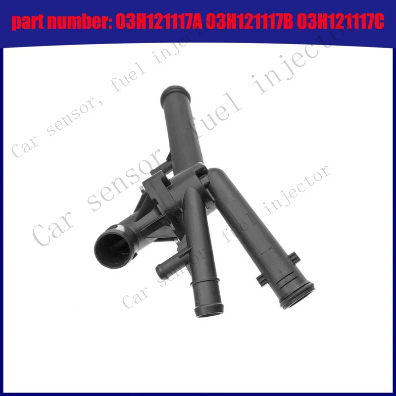 Q+ 03H121117A Thermostat Housing Assembly for Audi Q7, Skoda Superb, and VW Touareg 3.6L.