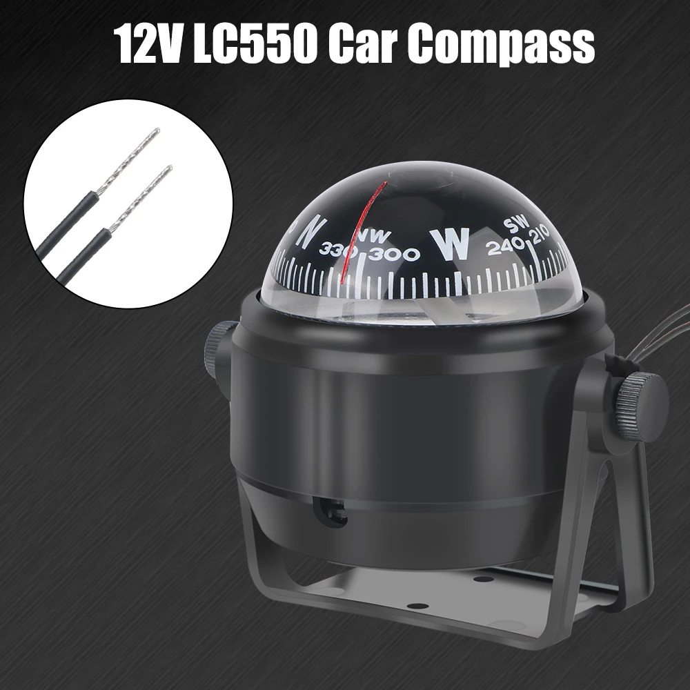 Waterproof 12V Boat Compass With Electronic LED Light Nautical Compass Navigation Positioning LC550 by LEEPEE Global Store 6