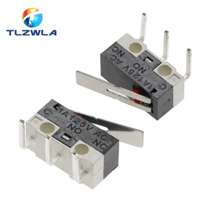 10pcs Mikrogrenzschalter momentaner Schalter 1A 125 V AC Mausschalter 3 Stifte Langgrad Rollerhebel Arm SPDT 12x6x6mmmm 8 Hauptverkaufsschalterhebel - №8