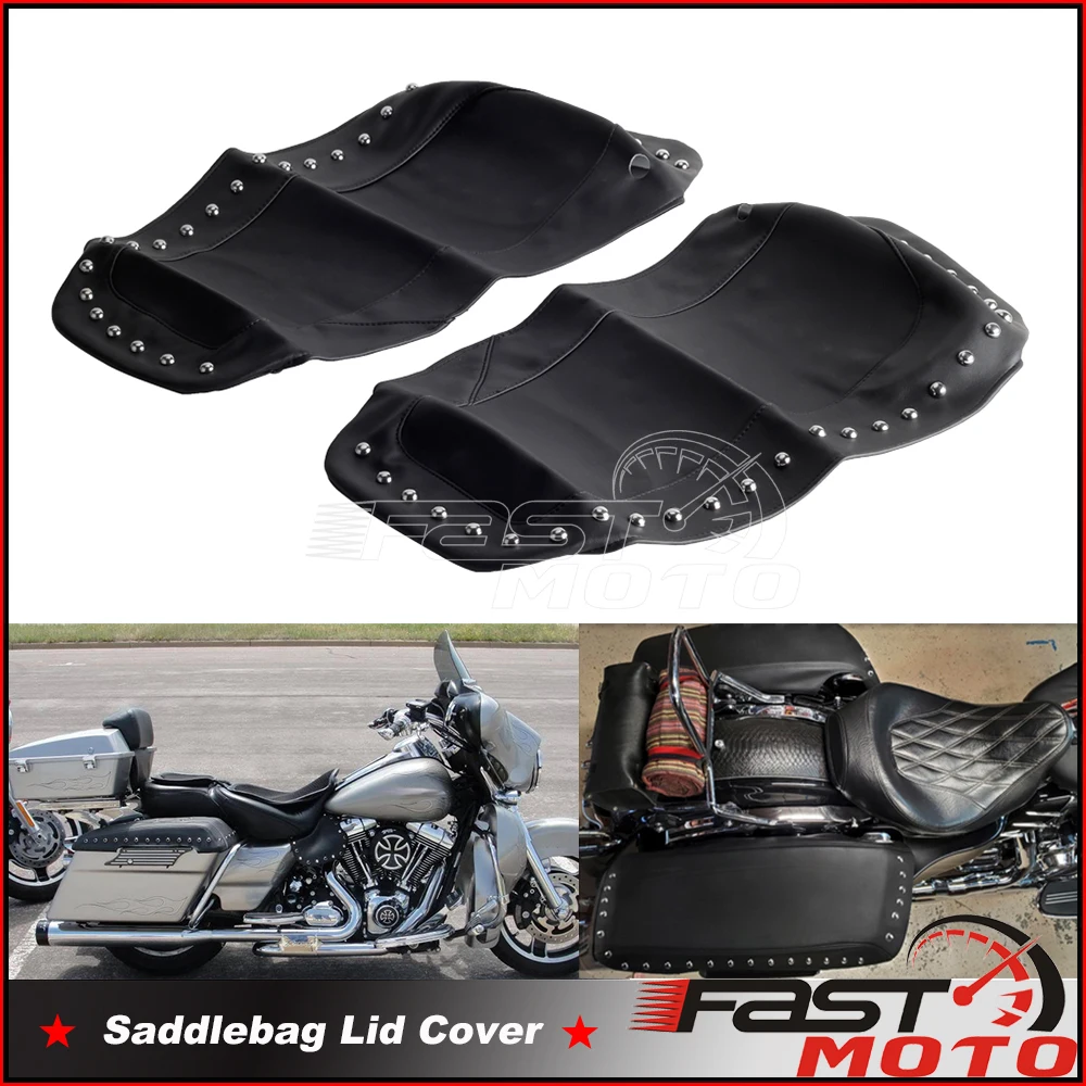 

Rivet Premium Saddle Bag Lid Covers Saddlebag Cover For Harley Touring Bagger Road King Road Glide Street Glide FLHX 2014-2020