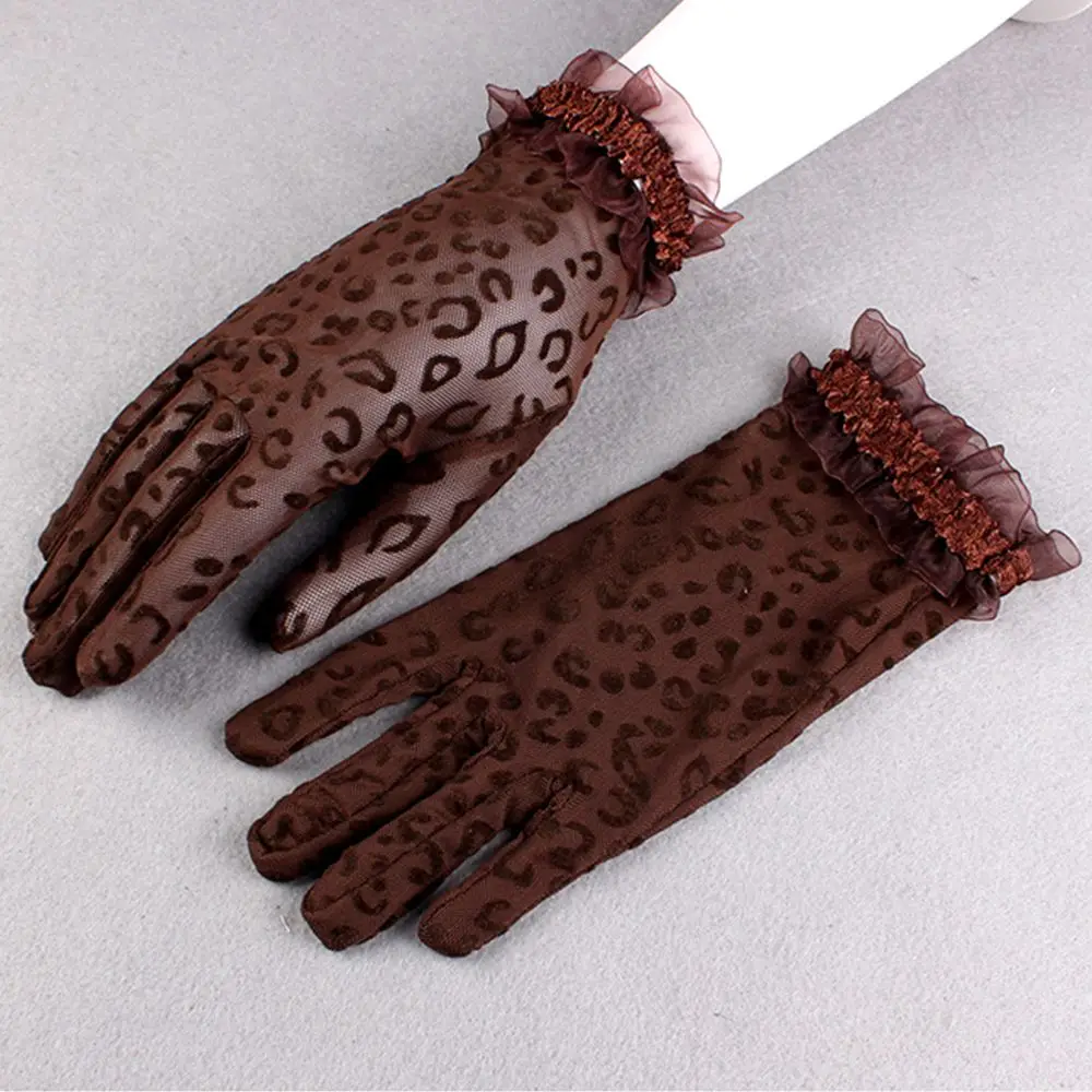 أزياء القيادة ليوبارد القفازات تنفس شبكة قفازات برباط قفازات نسائية قفازات قصيرة قفازات القيادة