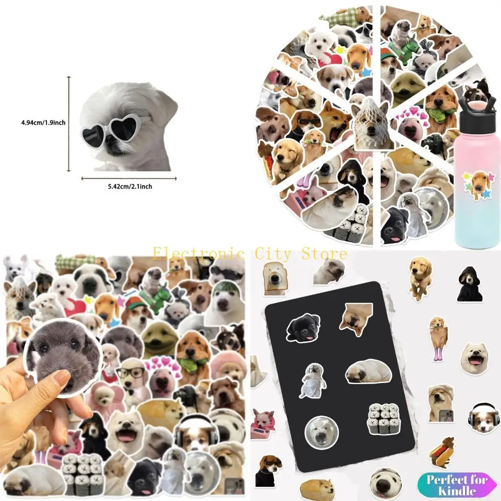 50pcs ملصق الكلب ملصق ديكور لزجاجة ماء مجلة مجلة الهاتف hu8d