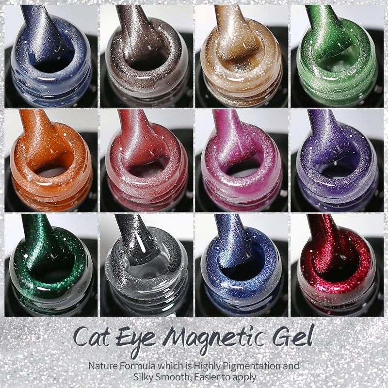 Arte clavo-キャッツアイ反射マニキュア,10ml,磁気,ダイヤモンドキラキラ,半永久的,UVジェル,ネイルアートツール