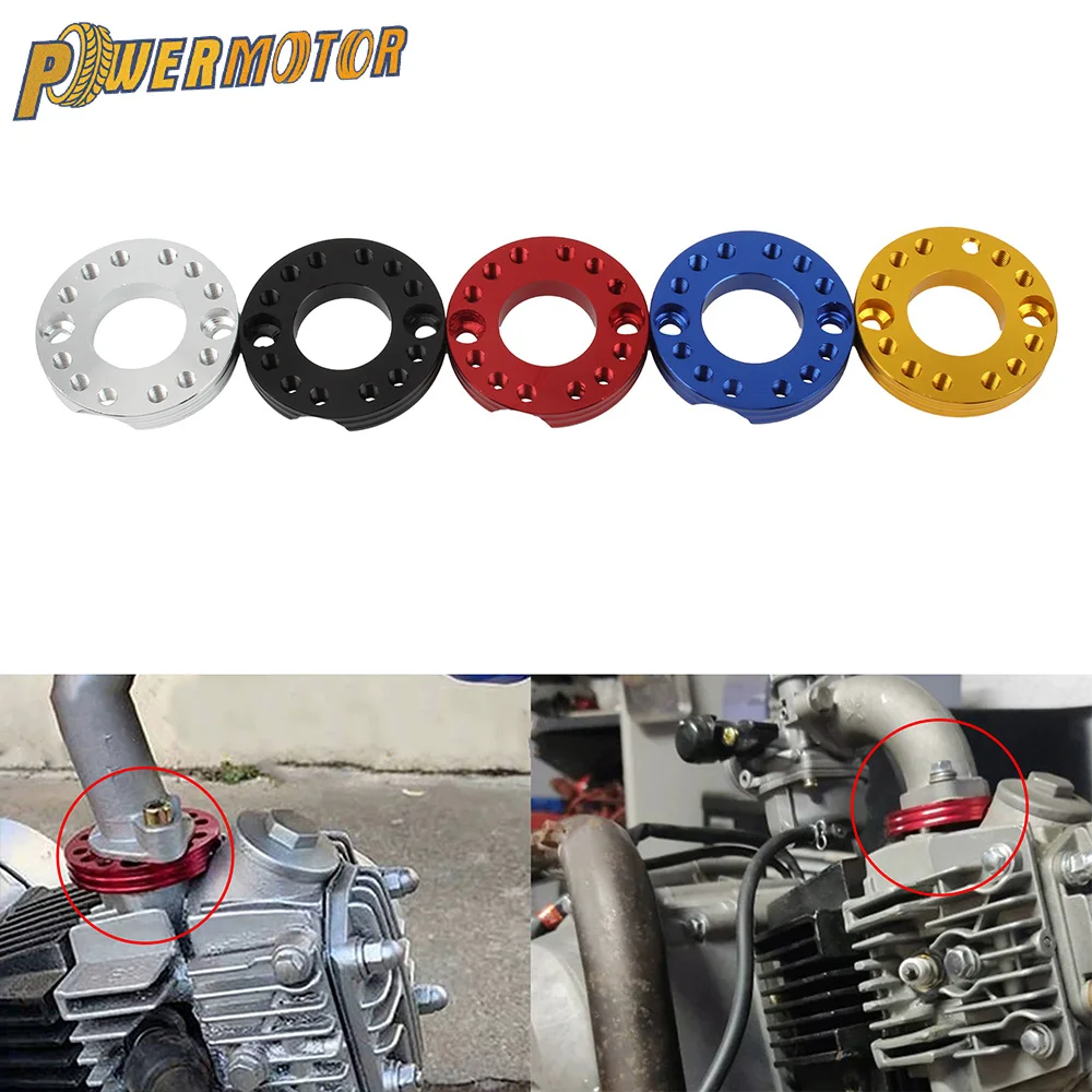 Motorcycle CNC Carb Carburetor Inlet Manifold Adjuster Flange Spinner Plate Adaptor ATV Dirt Pit Bike Universal  Accessories