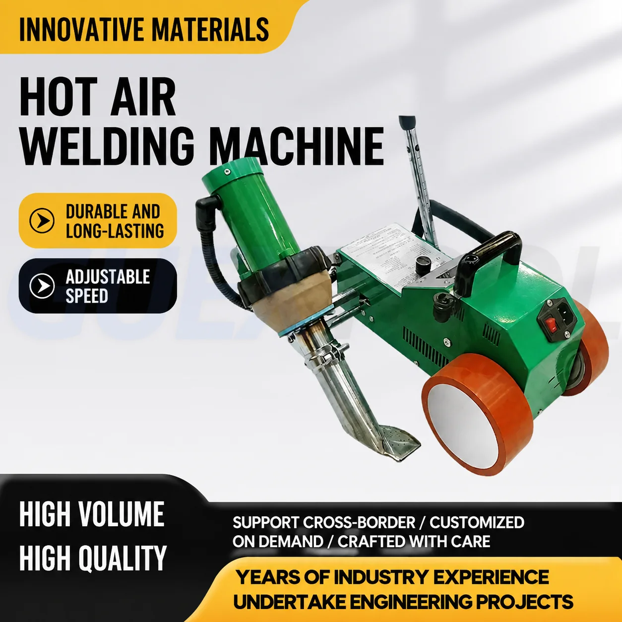 2600W Hot Air Welding Machine Geomembrane Welder PVC TPO PE Plastic Welder Waterproof Roofing Floor Welding Tool