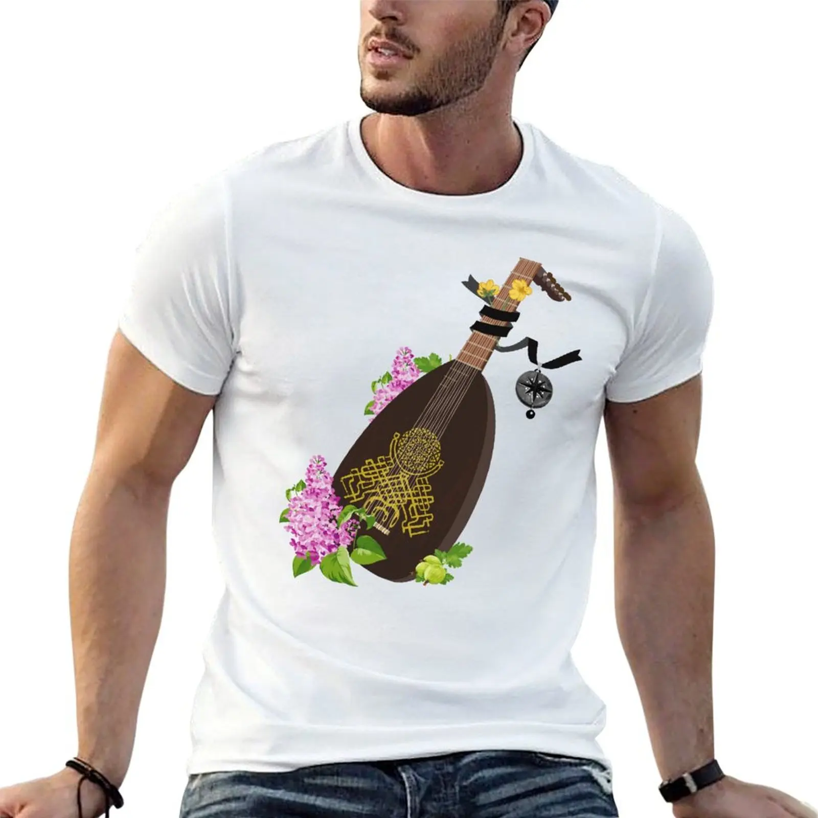 

Lute, shirt shirt t t man cotton high Lilac man and cotton Gooseberries quality T-Shirt