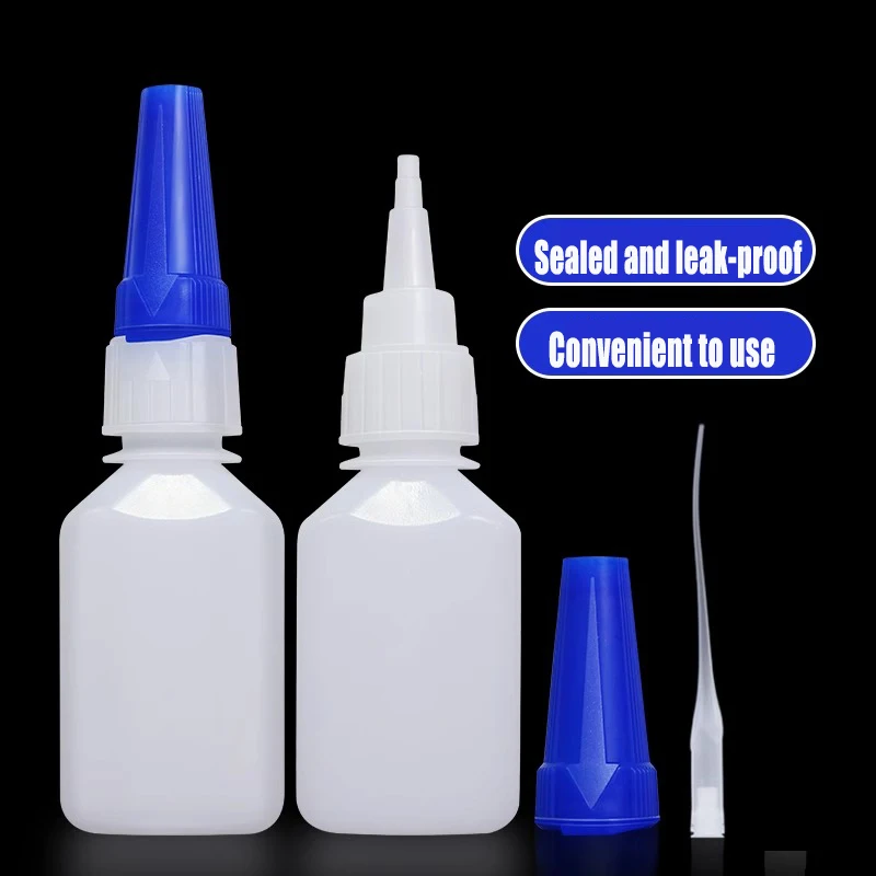 Les bouteilles en plastique vides Loctite peuvent contenir 20 g de 401 colle à séchage rapide et 502 bouteilles de remplissage spéciales à usage général à colle forte