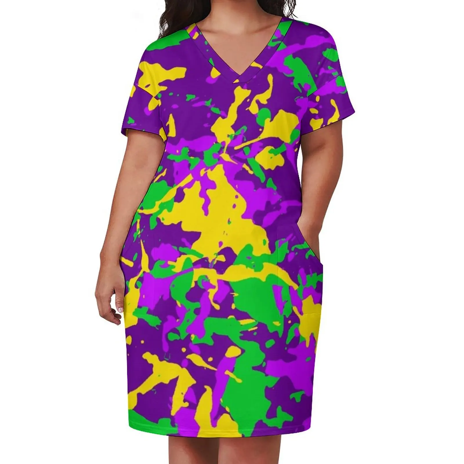 Mardi Gras Cajun Camo Loose Pocket Dress ladies dresses for women 2025 womens dress elegant party dress for women 2025