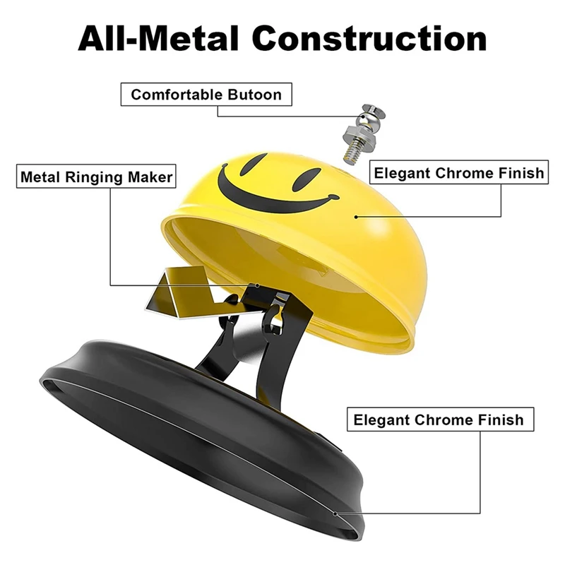 กระดิ่งเรียกใช้บริการกระดิ่งโต๊ะอาหารค่ำสำหรับพนักงานครัวร้านอาหารบาร์โรงแรมโรงเรียน-2แพ็ค