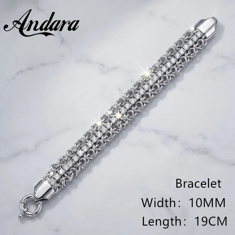 Andara Erschwinglicher Luxus Neues Armband aus 925er Sterlingsilber & Zirkon – Hochzeits- & Verlobungsschmuckgeschenk für Damen – Detail 4