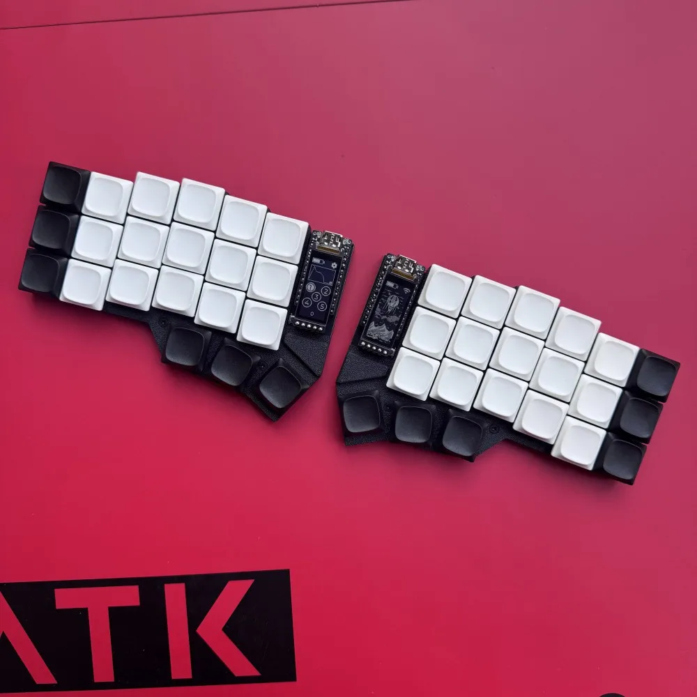 

Corne Split Keyboard Kailh Choc V1 Switch Custom Nice View Screen Horn Keyboard Kit Hot-swap Bluetooth ZMK Remap Teclado Gamer