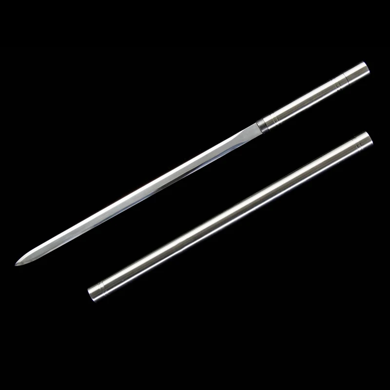 Chinese Martial Arts Stick Sword Wushu Training Swords Reverse Splicing Two Versions No Sharp