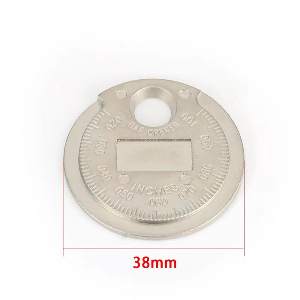 Hot Sale 1pc Coin- Type 0.6-2.4mm Spark Plug Gap Gauge Measurement Tool Range Spark Plug Gage Caliber Measuring Tool