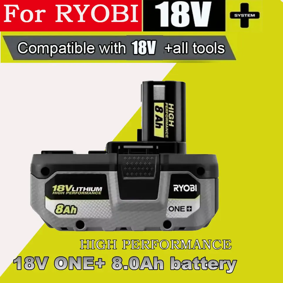 Pour batterie au lithium haute performance RYOBI 18V sans effet mémoire, faible auto-décharge, adaptée à tous les outils P108, P109