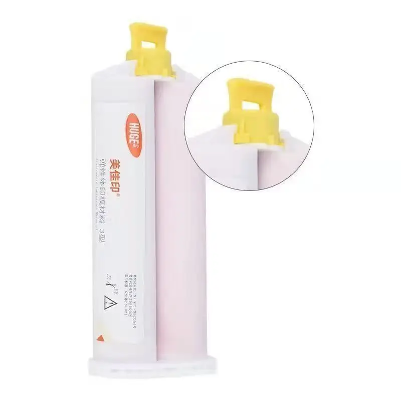 Fotografia 6: Newtry material de impressão elástica de borracha de silicone dental corpo pesado luz arma de borracha cópia conjunto de material de filme de impressão