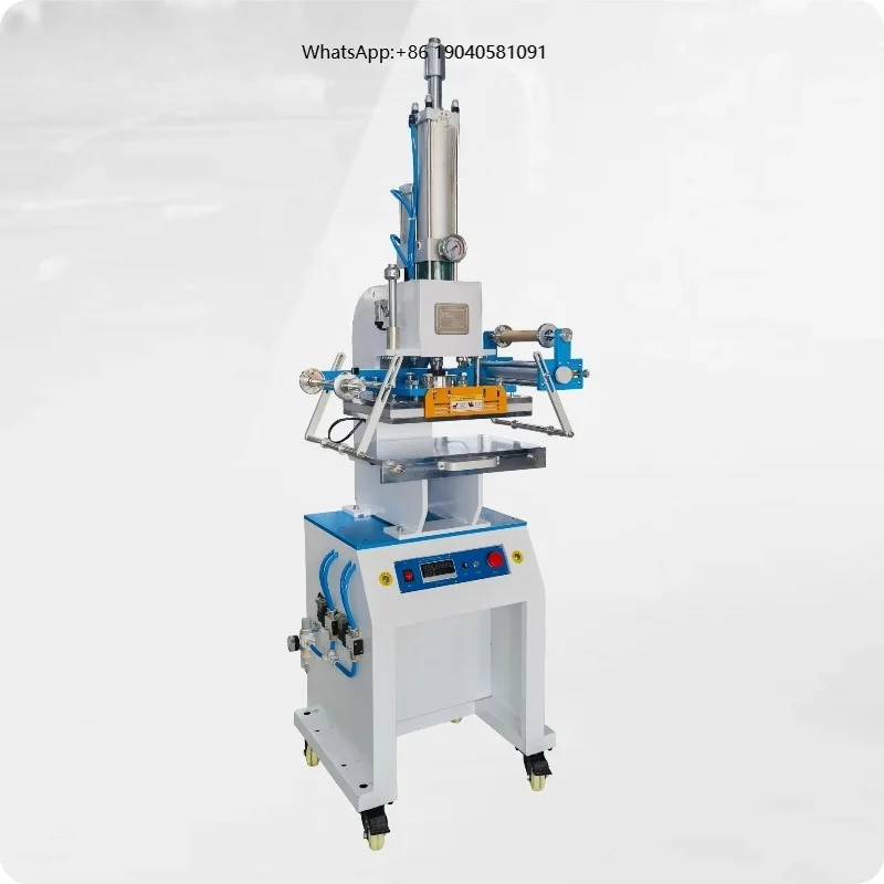 Pneumatic Digital Semi-Automatic Heat Press Machine with Electric Heating for Leather Bronzing Logo Embossing Hot Stamping