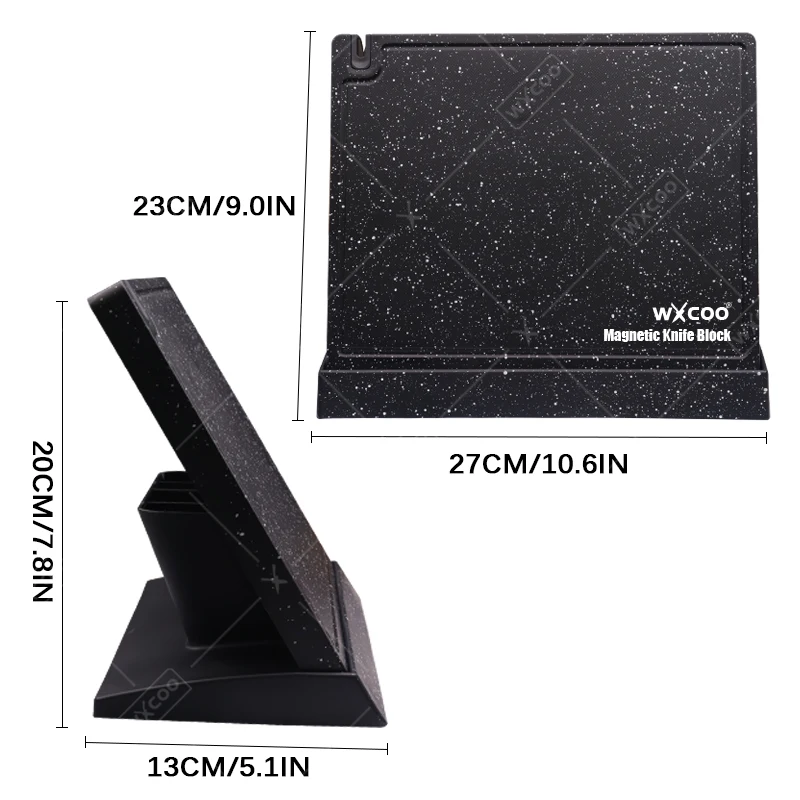 WXCOO 磁気ナイフホルダー両面強力な磁気包丁収納ユニバーサルナイフブロックカウンタートップ省スペース