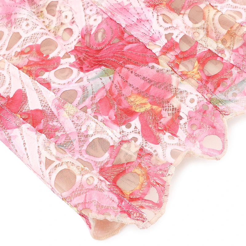 Vintage Underbust Corset Top Women Lace Double Layered Fitting Boned Sexy Bustiers Floral Lingerie Holiday Party Club Costume