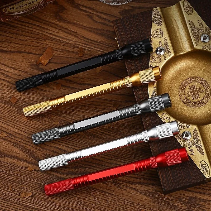 

Portable Dredge Drilled Cigar Cutter Hole 4-in-1 Cigar Pin Smoke Pin Open Hole Gift Box Smoking Travel Accessories Cigar Needle
