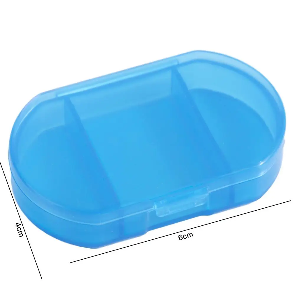 

Three Compartments Mini Pill Box Moisture-proof Portable Small Medicine Box Transparent Convenient Travel Medicine Organizer