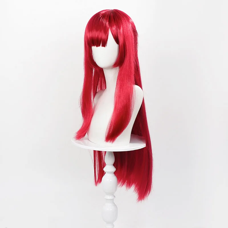 Game Limbus Company Yuri Cosplay Wig Red Long Heat Resistant Synthetic Hair Eyepatch For Women Men Halloween Costume Party Props