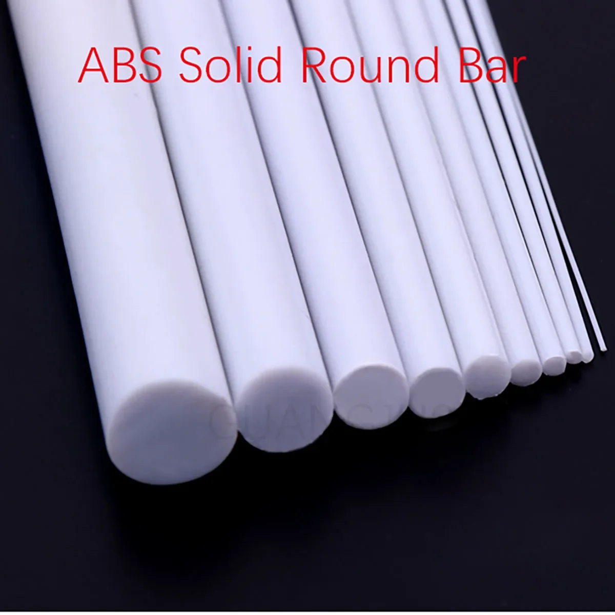 10/20PCS Length 50cm ABS Round Solid Bar Diameter 1 - 10mm Plastic White Welding Rods DIY House Sand Table Model Building Making