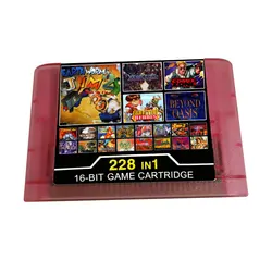 16 BIT MD Game Card For Sega Mega Drive For Sega Genesis and for original console Shooting 228 in1