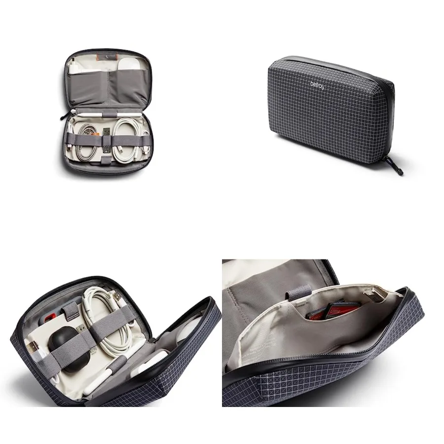 

Tech Kit Tech Accessories Organizer Pouch, Zipper Closure Design, Stores Power Bank, Phone Charger, Cables and More, Internal