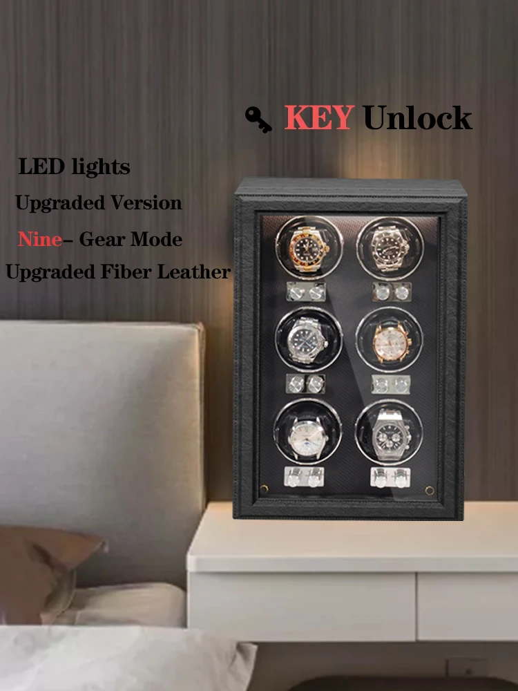 Luxury Brand Wood Watch Winder High-End 4 Slot Automatic Watches Box with Mabuchi Moto Watch Cabinet Clock Storage Box