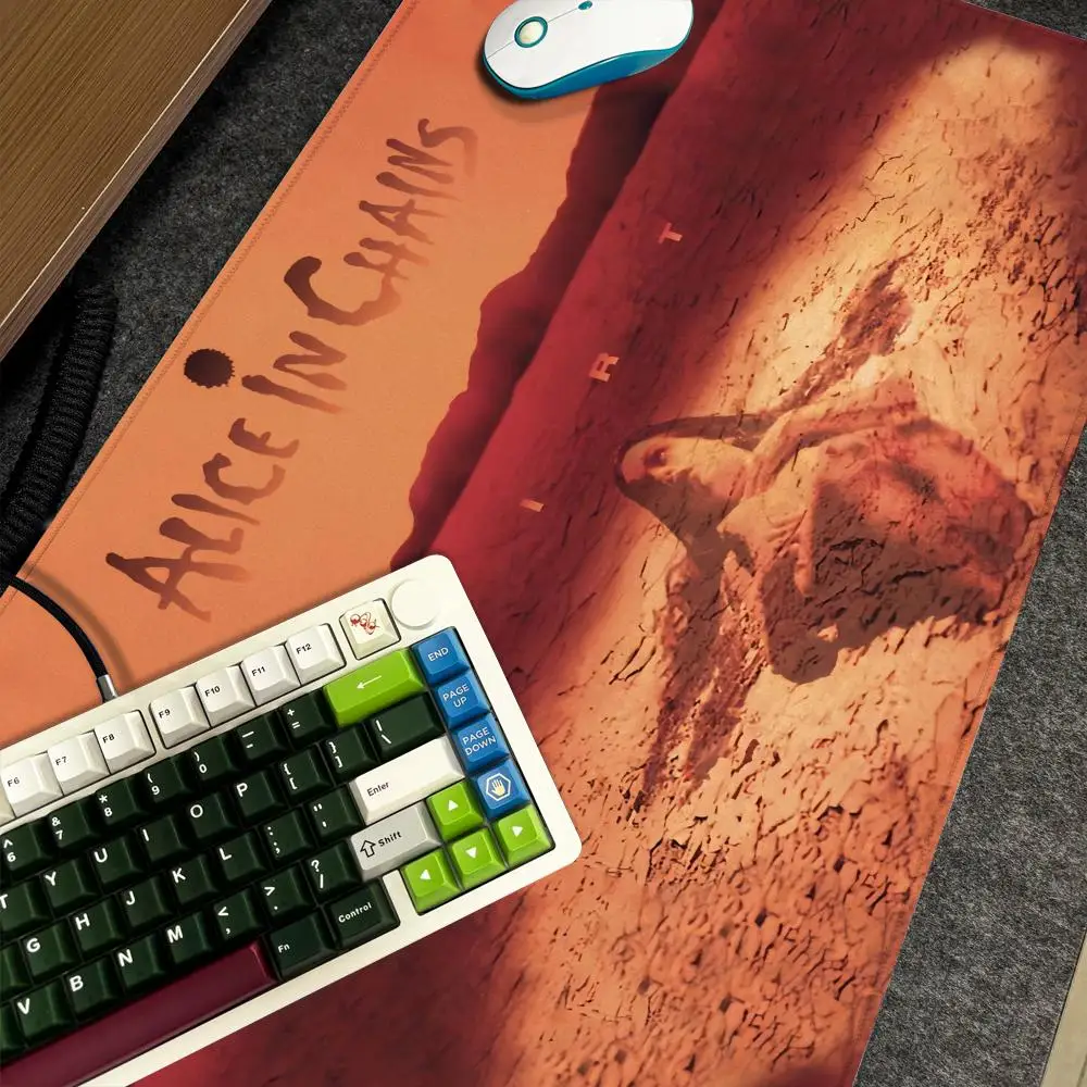 A-Alice In C-Chains Mauspad Xxl Computer Große rutschfeste Gamer-Tastatur 90x40cm Art Design HD Schreibtischunterlage