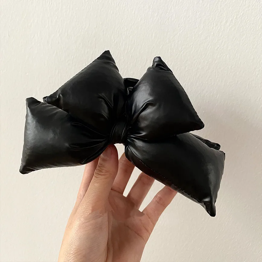 Winter Big Sponge Bow Hair Claw Women Fashionable Hair Clip Fashionable Hair Shark Ponytail Hair Accessories for Female