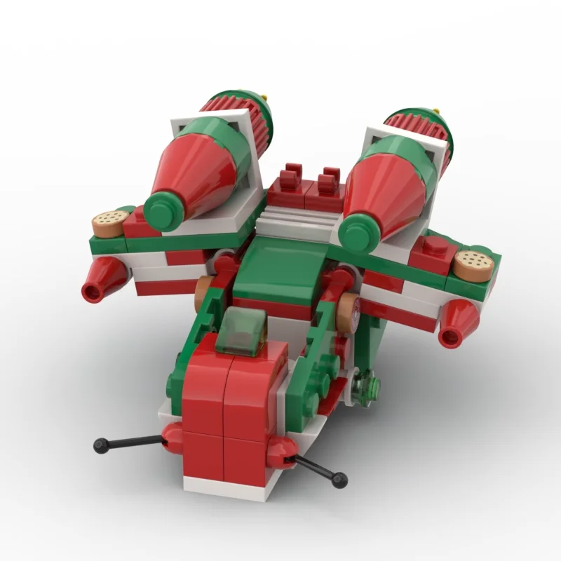 

MOC fighter jet Ornament Puzzle Small Particle Building Blocks DIY Christmas Gift