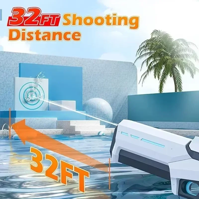 2025 New Automatic Water Absorbing Electric Water Gun Outdoor Beach Swimming Pool Entertainment Adults And Boy Kid Water Gun Toy image 5