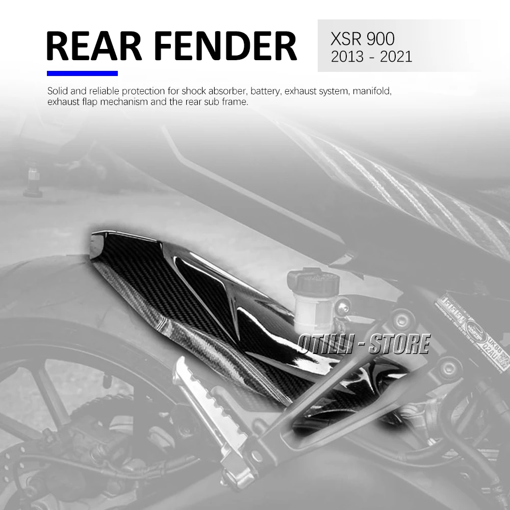 2013 - 2021 Rear Tire Hugger Fender Mudsling Mudguard Mudflap Mud Flap Splash Guard Black For Yamaha XSR xsr 900 XSR900 xsr900