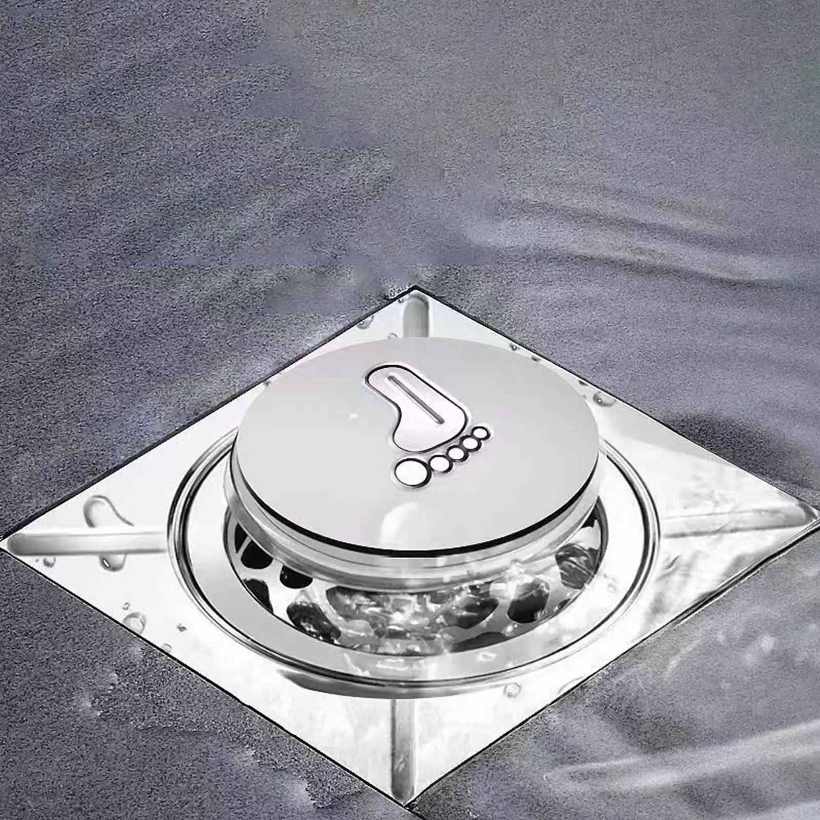 

Shower Floor Drain Square Lid Bathroom Pop up Floor Drain Sink Drain Stopper Anti-Clogging Sink Stopper ﻿