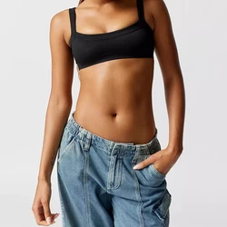 Women Sleeveless Crop Top Tank Tops Summer Sexy Casual Solid Color Streetwear Short Women's T-shirt Camisole Crop топ женский