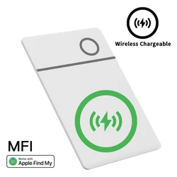 Wireless Charing iCard Bluetooth Global Position Tracker Based on Apple Find My Smart Card Locator Wallet Tag Finder Siri Voice