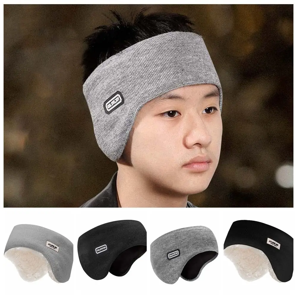 Portable Earflap Winter Thickened Earmuffs Cotton Soft Outdoor Cold Proof Earmuffs Elastic Warmer Sport Headband School